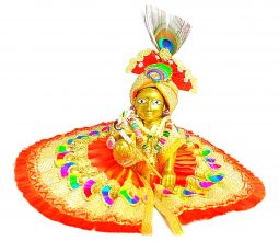 Brass Laddu Gopal Murti 3.75"